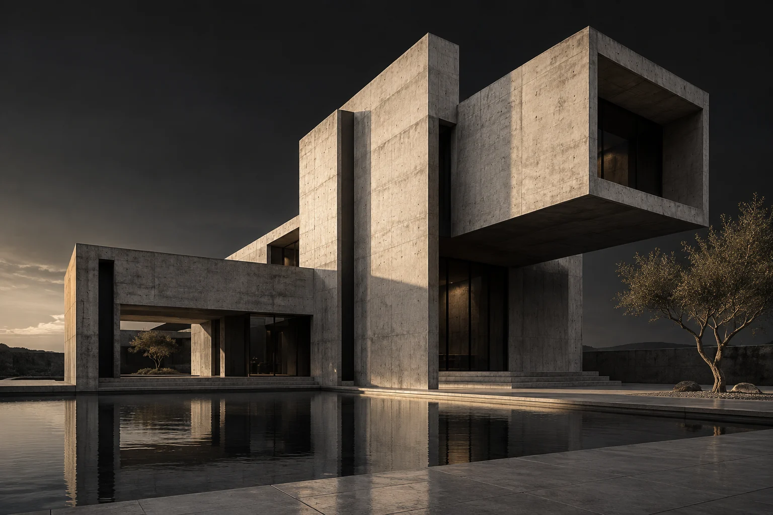 AI-generated architectural concept used as an example project